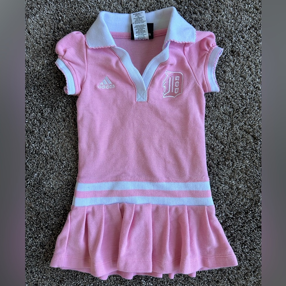 adidas Embroidered Detroit Tigers Dress with White Trim Size 18 months